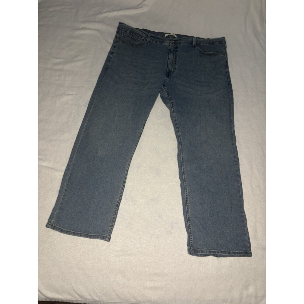 Signature Levi Strauss Mens Relaxed Fit Jeans Blue Denim Straight Leg W42 L30